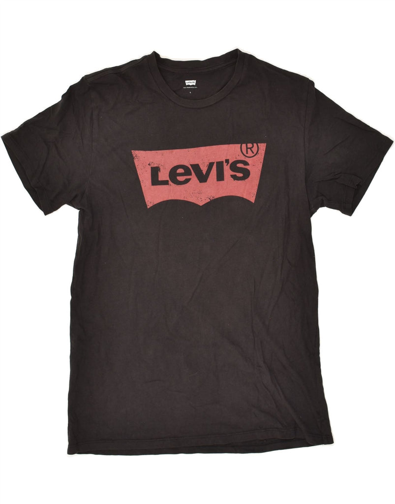 LEVI'S Mens Graphic T-Shirt Top Large Black Cotton | Vintage Levi's | Thrift | Second-Hand Levi's | Used Clothing | Messina Hembry 