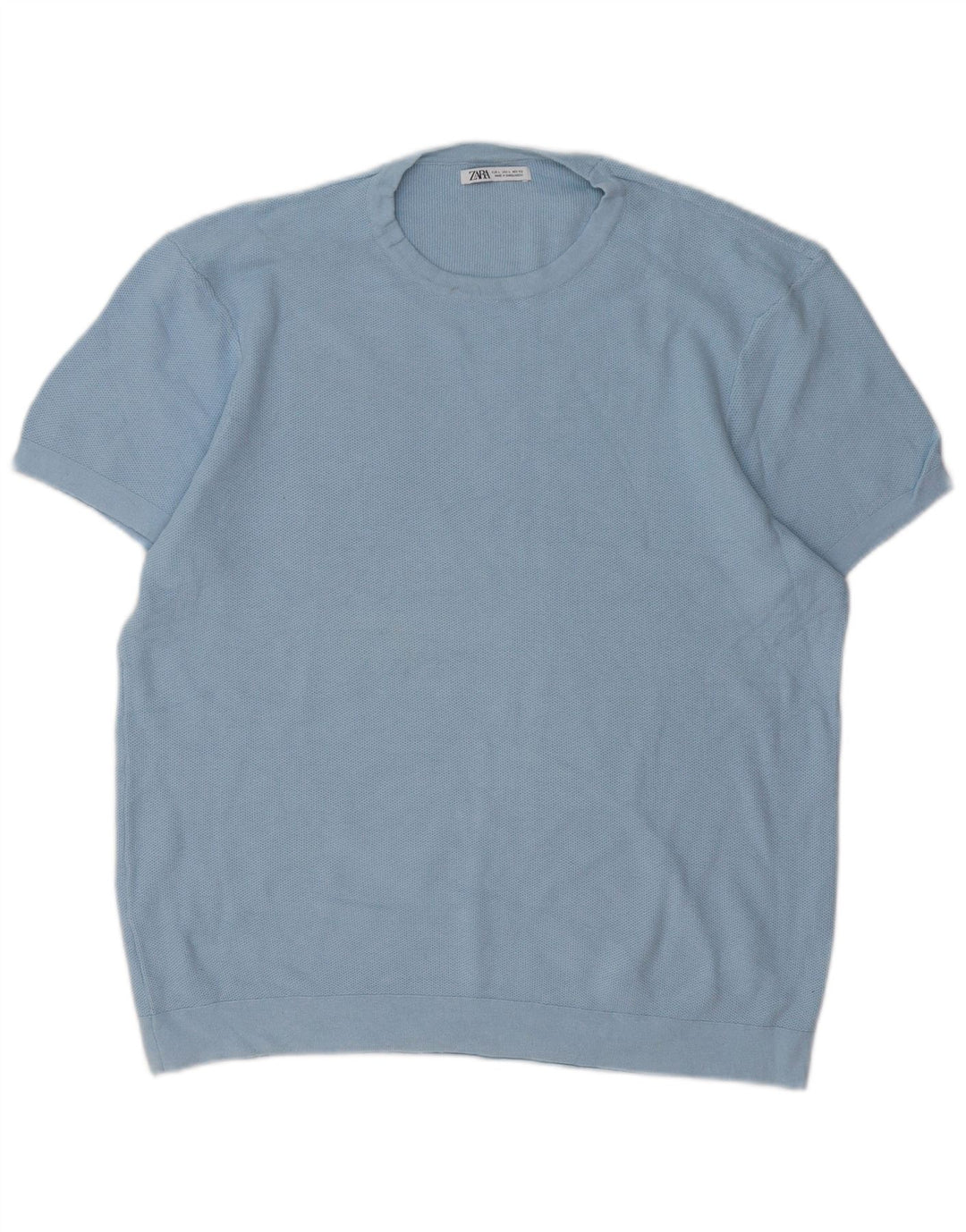 ZARA Mens T-Shirt Top Large Blue