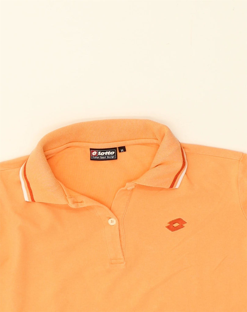 LOTTO Womens Polo Shirt UK 12 Medium Orange Cotton | Vintage Lotto | Thrift | Second-Hand Lotto | Used Clothing | Messina Hembry 