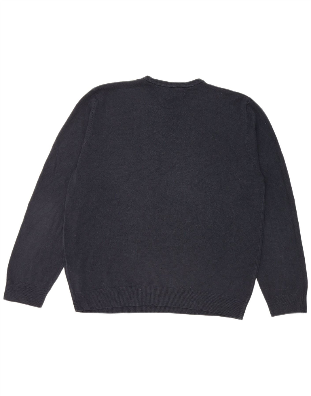 Marks & Spencer Mens Crew Neck Jumper Sweater 2XL Navy Blue Acrylic