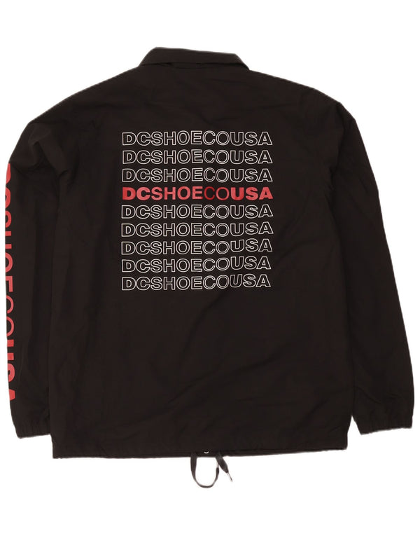 DC Mens Graphic Rain Jacket UK 38 Medium Black Polyester