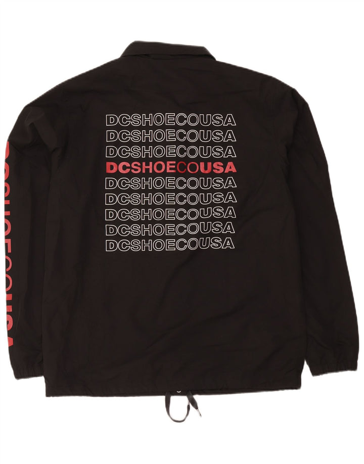 DC Mens Graphic Rain Jacket UK 38 Medium Black Polyester