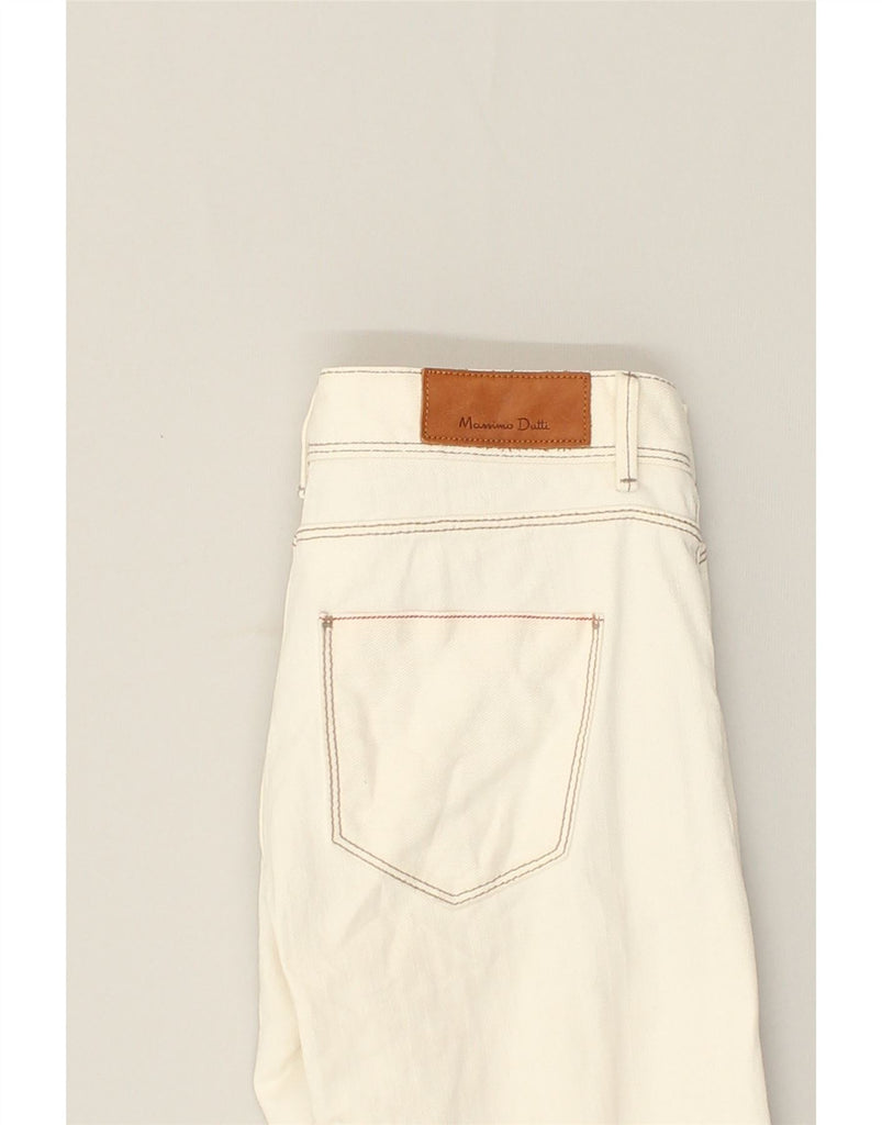 MASSIMO DUTTI Womens Slim Jeans W28 L30 Off White Cotton | Vintage Massimo Dutti | Thrift | Second-Hand Massimo Dutti | Used Clothing | Messina Hembry 