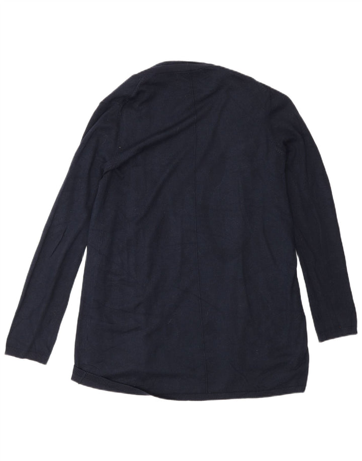 Zara Womens Open Cardigan Sweater UK 12 Medium Navy Blue