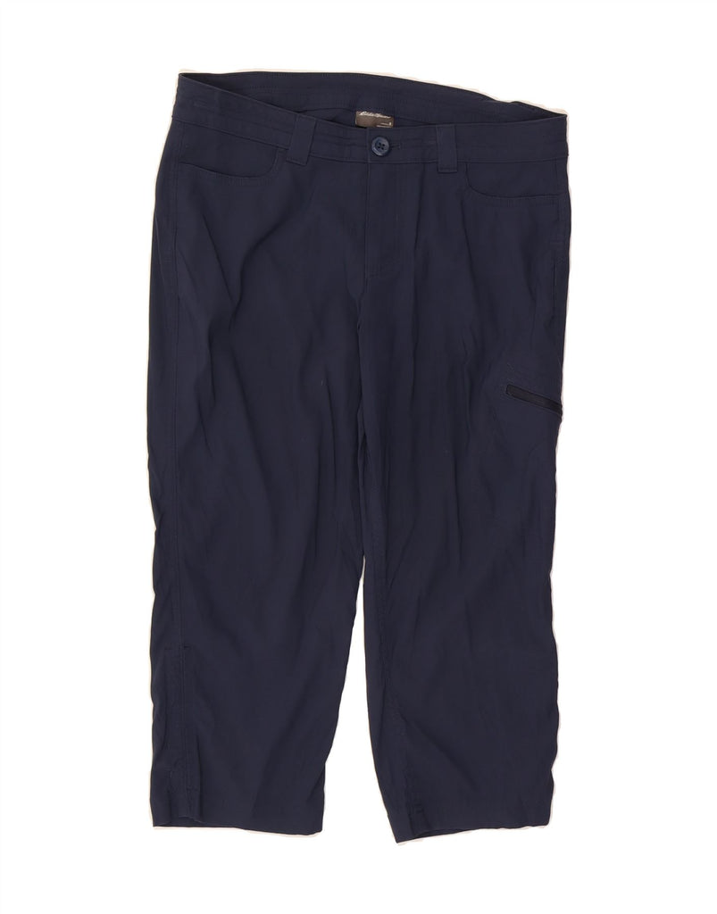 EDDIE BAUER Womens Capri Cargo Trousers US 8 Medium W32 L20 Navy Blue Vintage Eddie Bauer and Second-Hand Eddie Bauer from Messina Hembry 