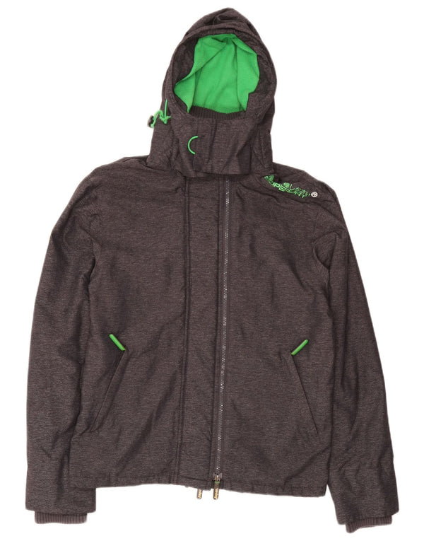 Superdry Mens Windcheater Windbreaker Jacket UK 38 Medium Grey Flecked