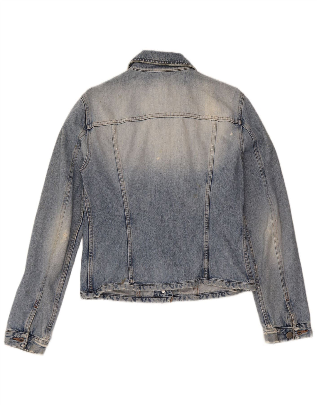 Benetton Womens Denim Jacket UK 12 Medium Blue Cotton