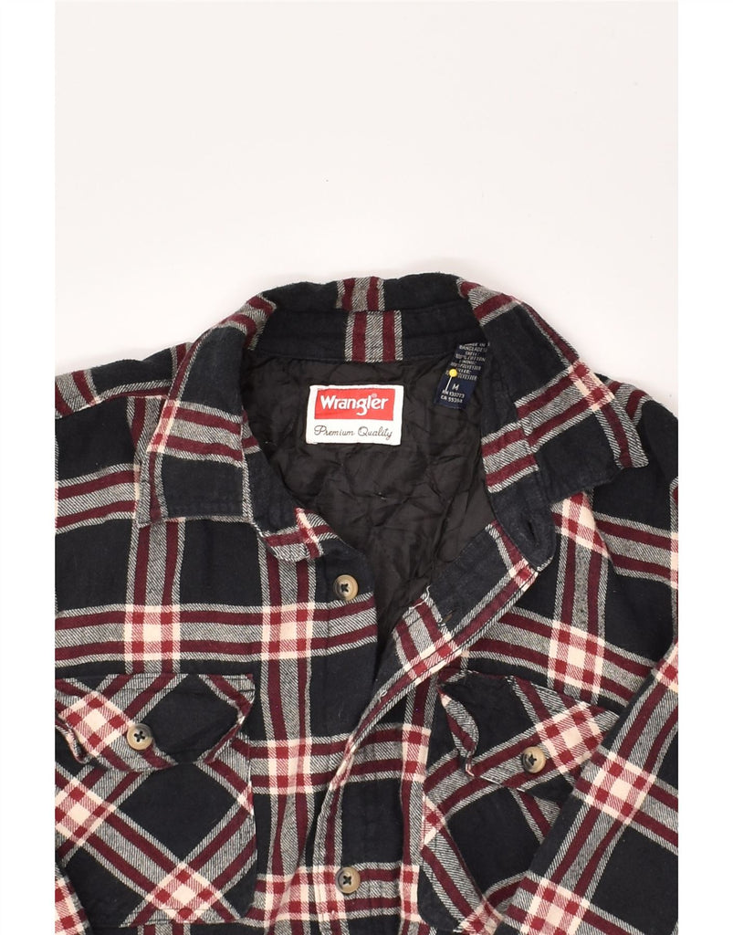 WRANGLER Mens Lumberjack Shirt Medium Black Check Cotton | Vintage Wrangler | Thrift | Second-Hand Wrangler | Used Clothing | Messina Hembry 