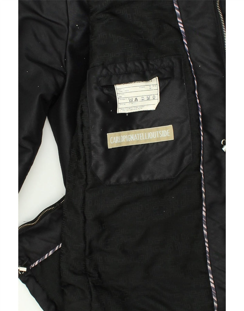 CARLO PIGNATELLI Mens Utility Jacket IT 50 Large Black Polyamide | Vintage Carlo Pignatelli | Thrift | Second-Hand Carlo Pignatelli | Used Clothing | Messina Hembry 