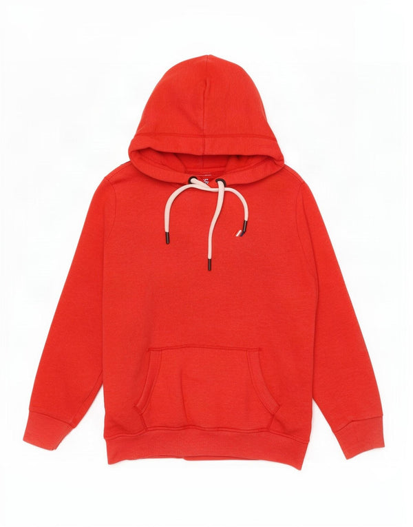 Superdry Womens Graphic Hoodie Jumper UK 10 Small Red Colourblock Cotton