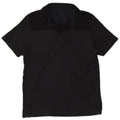 Dkny Mens Polo Shirt Medium Black Pinstripe Cotton