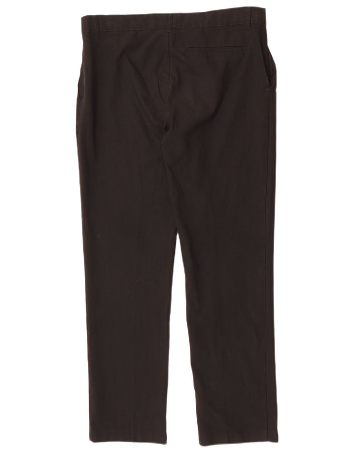 Marks & Spencer Boys Slim Suit Trousers 15-16 Years W34 L29 Black Polyester