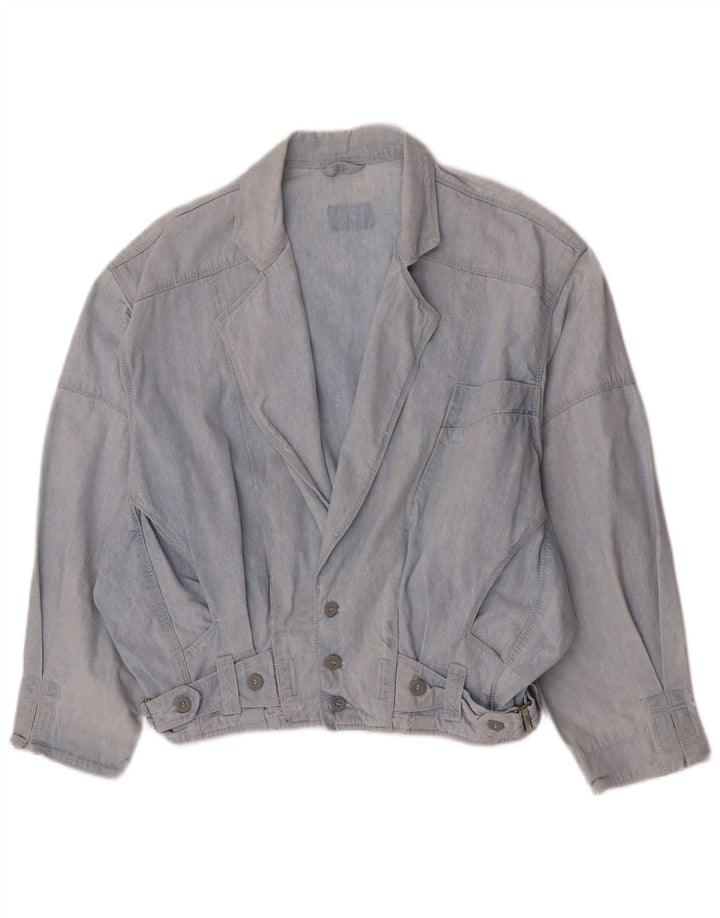Vintage Mens Bomber Denim Jacket UK 36 Small Blue