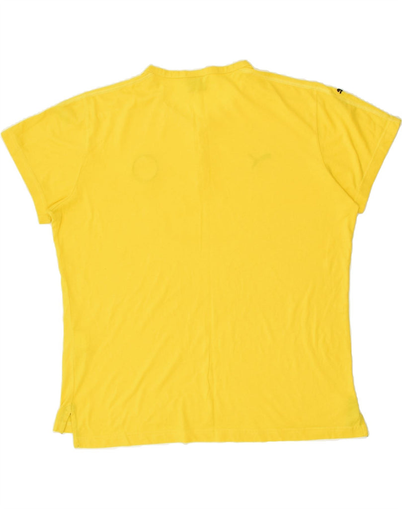 PUMA Mens BVB Dortmund T-Shirt Top XL Yellow Vintage Puma and Second-Hand Puma from Messina Hembry 