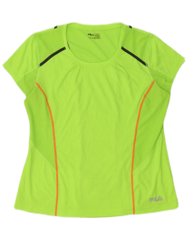 Fila Womens T-Shirt Top UK 16 Large Green