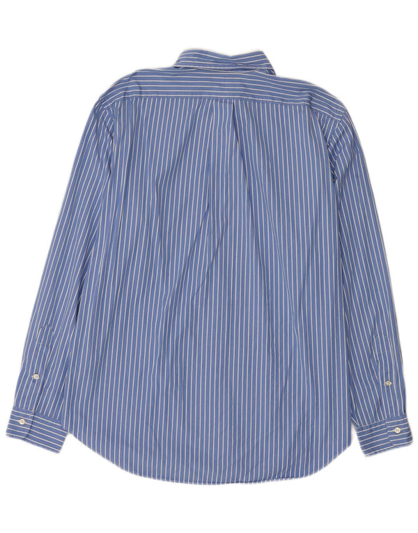 Ralph Lauren Mens Classic Fit Shirt Large Blue Striped Cotton