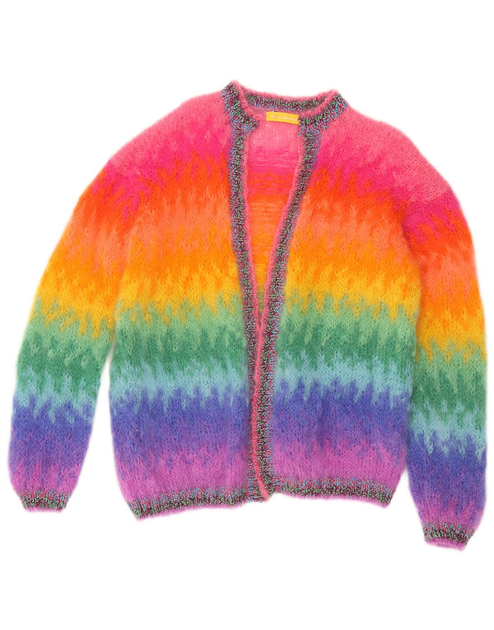 Vintage Womens Cardigan Sweater UK 14 Medium Multicoloured Colourful