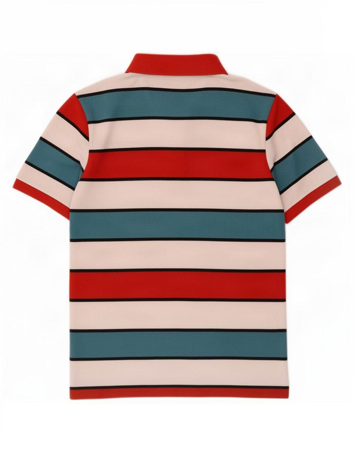 Lacoste Mens Polo Shirt Size 4 Medium Multicoloured Striped Cotton