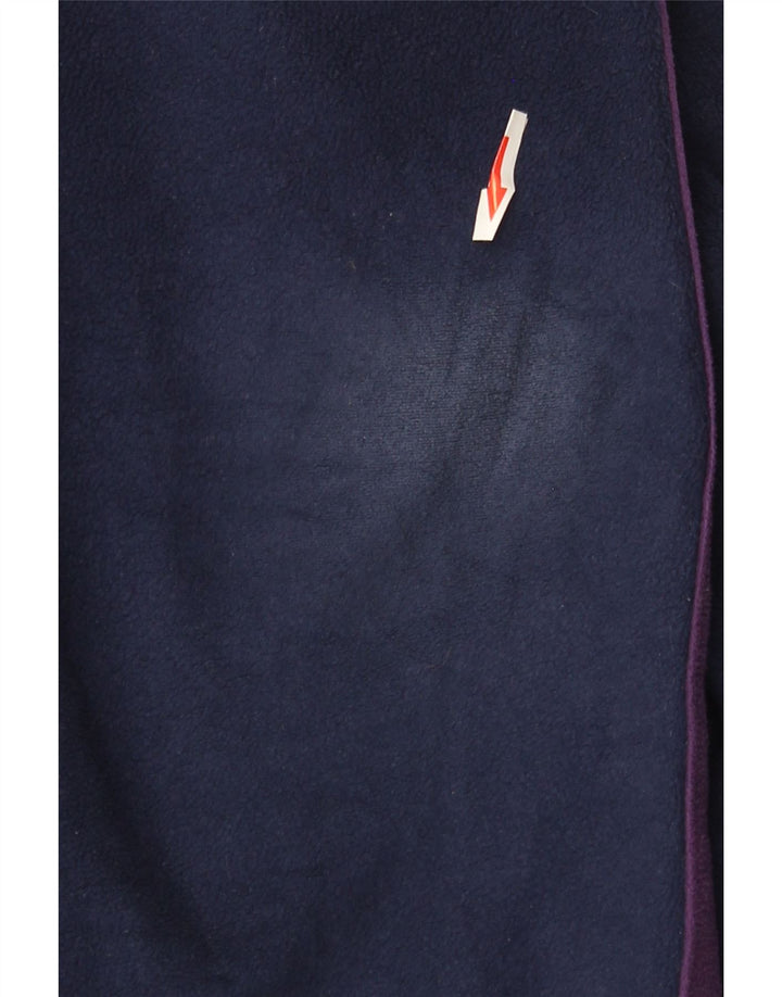 Fila Mens Fleece Jacket UK 40 Large Navy Blue Colourblock
