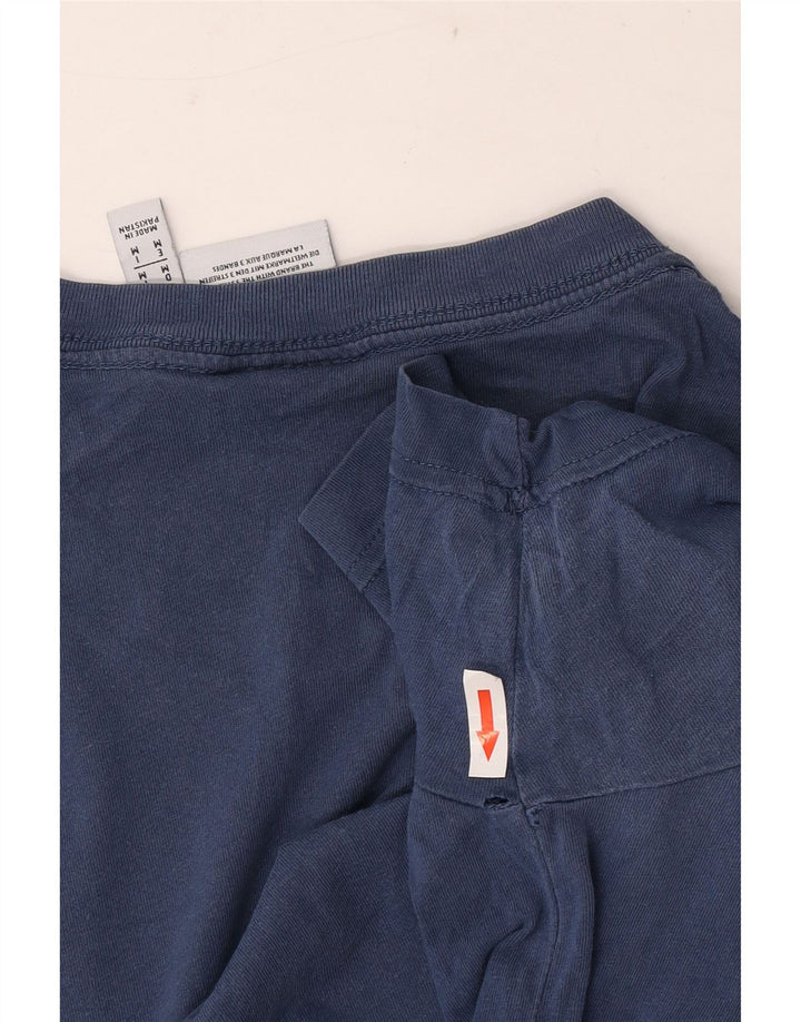 Adidas Mens T-Shirt Top Medium Navy Blue Cotton
