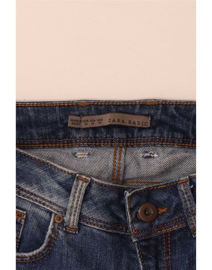 Zara Womens Bootcut Jeans EU 34 2XS W24 L35 Blue Cotton