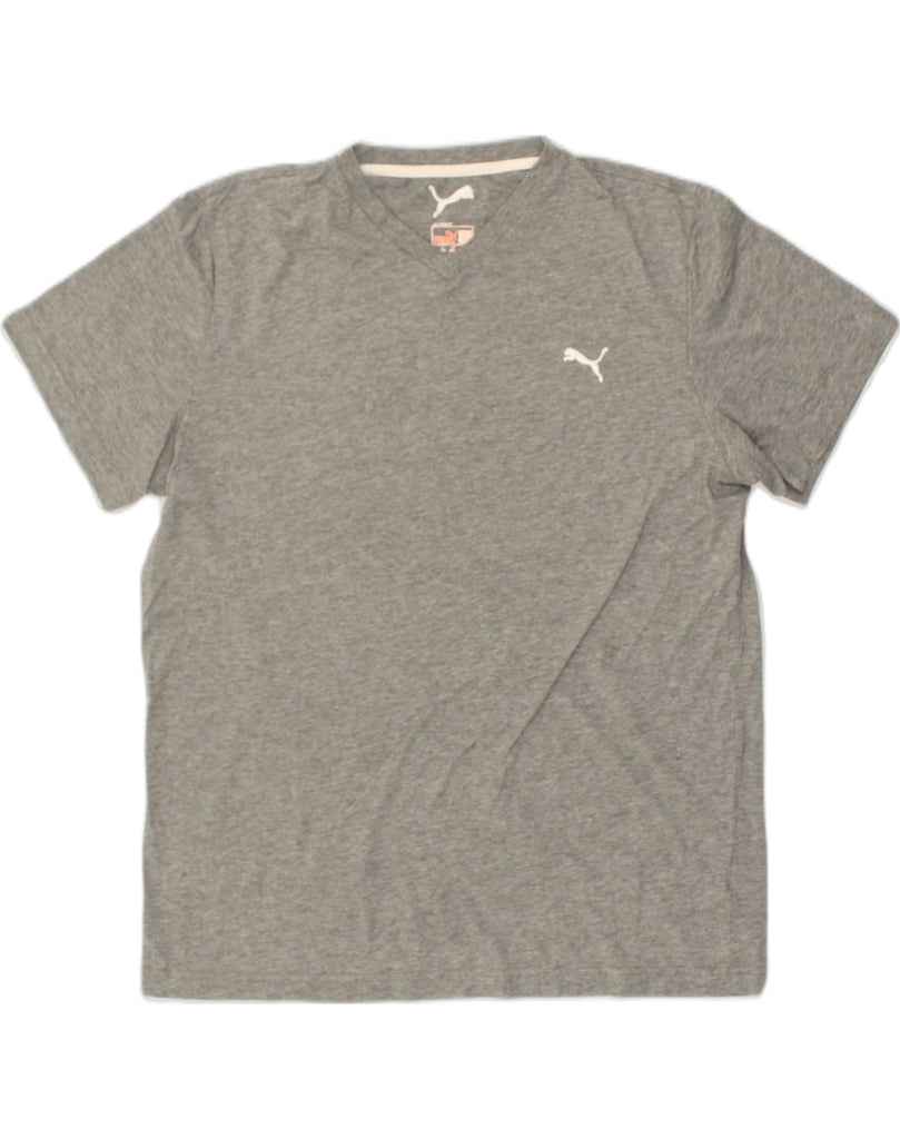 PUMA Mens T-Shirt Top Large Grey | Vintage Puma | Thrift | Second-Hand Puma | Used Clothing | Messina Hembry 