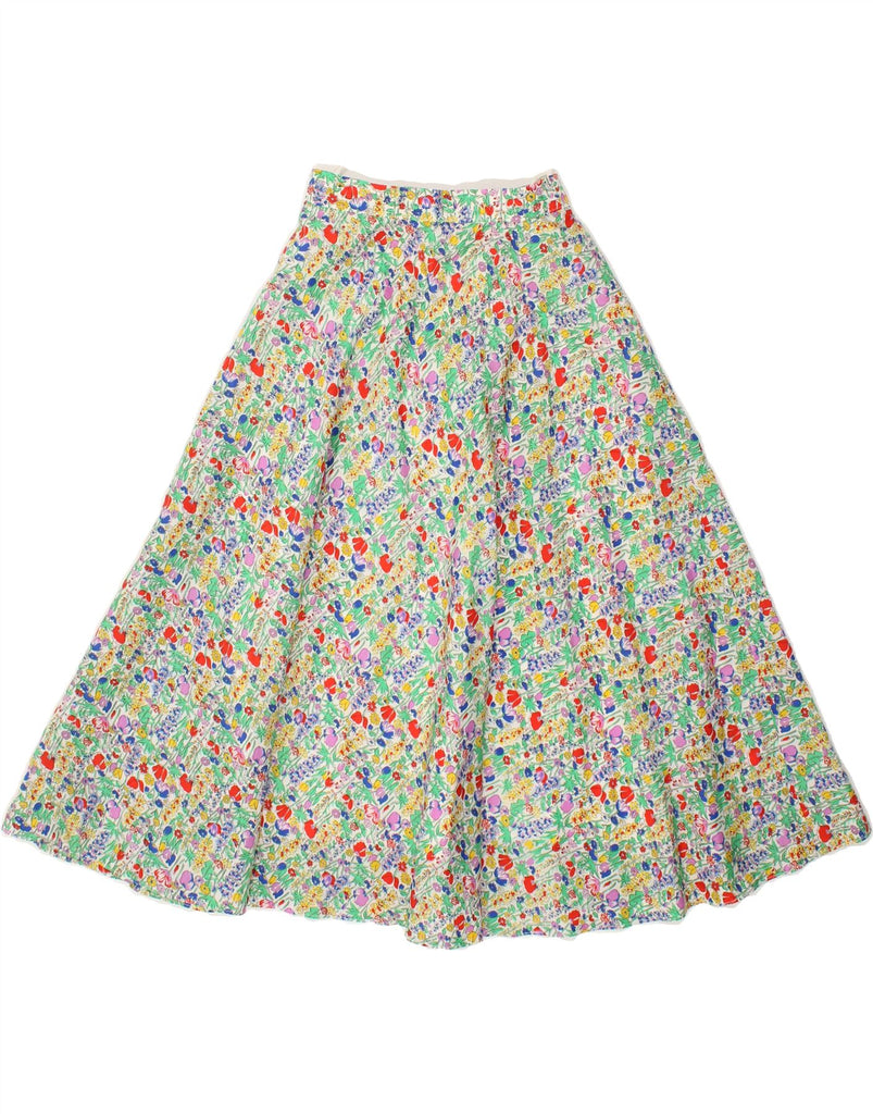 VINTAGE Womens Flared Skirt W23 2XS Multicoloured Floral | Vintage Vintage | Thrift | Second-Hand Vintage | Used Clothing | Messina Hembry 