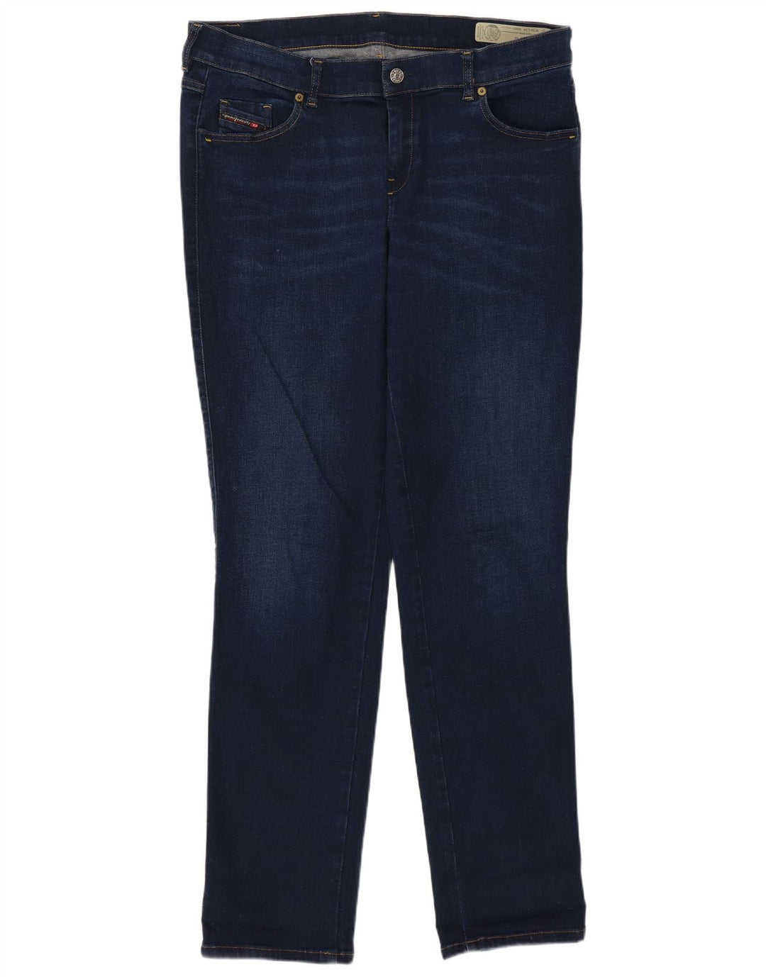 Diesel Womens D-Sandy Regular Straight Jeans W34 L34 Navy Blue Cotton