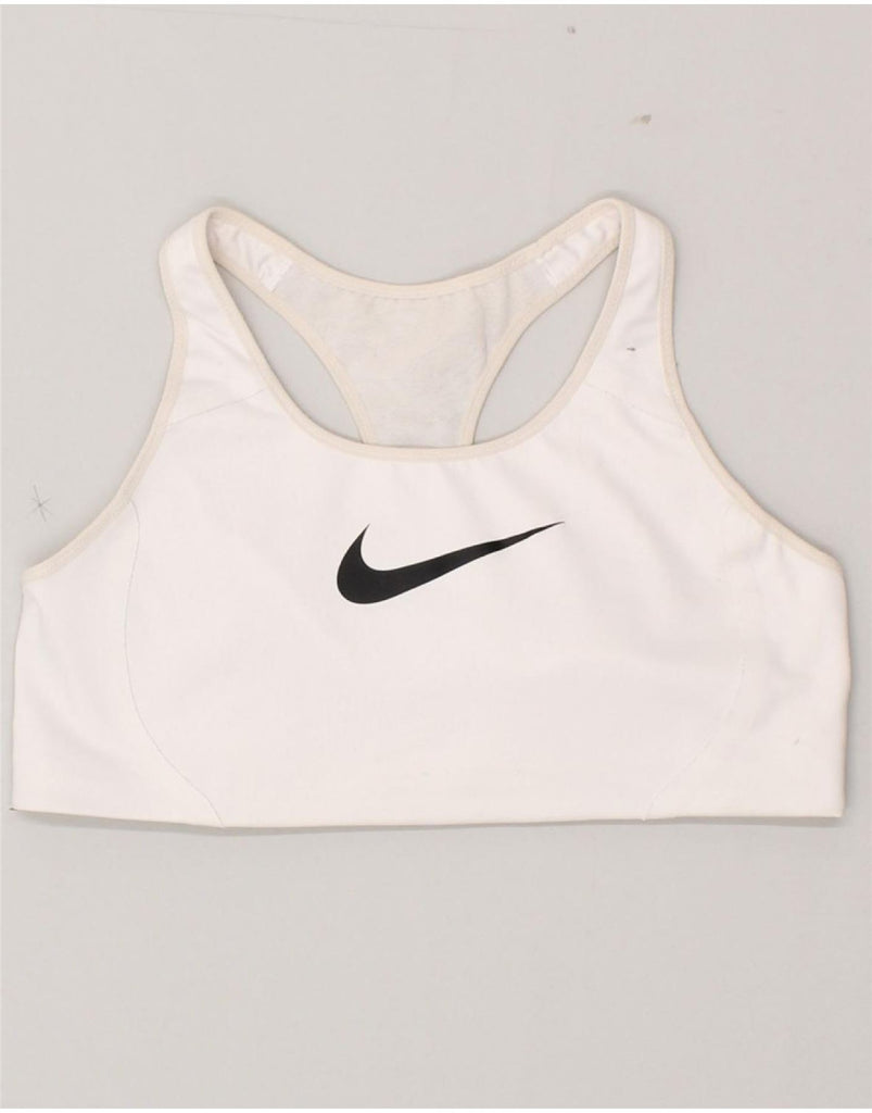 NIKE Womens Sport Bra Top UK 18 XL White Polyester Vintage Nike and Second-Hand Nike from Messina Hembry 