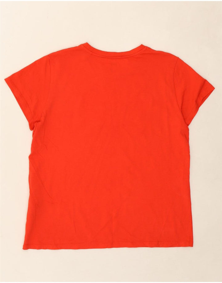 LEVI'S Womens Graphic T-Shirt Top UK 16 Large Red Cotton Vintage Levi's and Second-Hand Levi's from Messina Hembry 