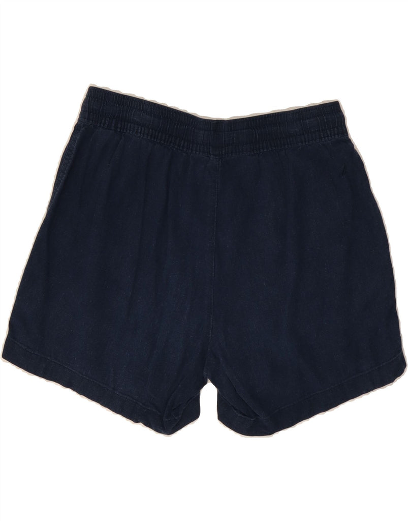 NAUTICA Womens Chino Shorts UK 10 Small  W30 Navy Blue Linen Vintage Nautica and Second-Hand Nautica from Messina Hembry 