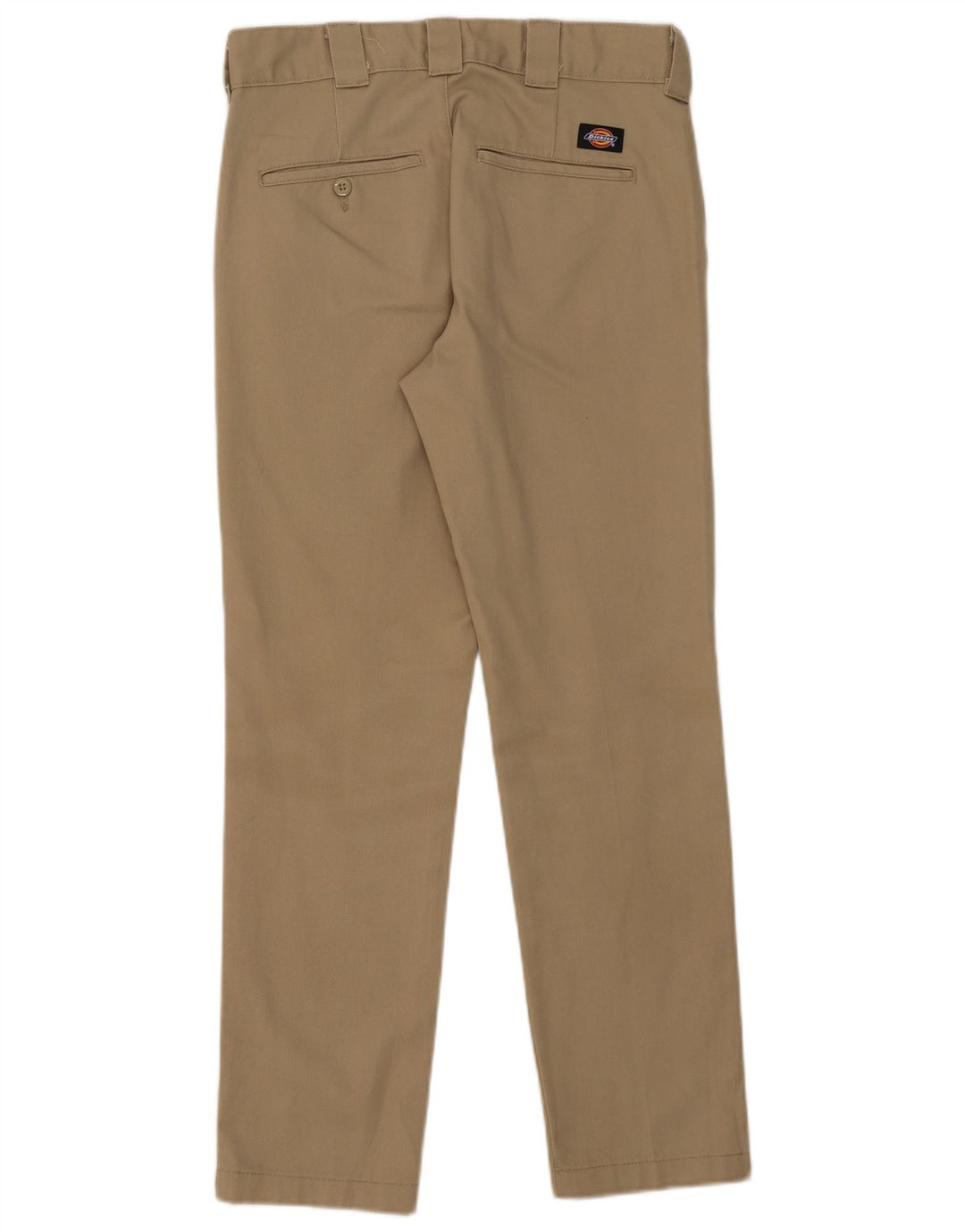 DICKIES Mens Slim Fit Chino Trousers W29 L30 Beige Polyester
