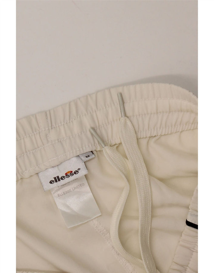 ELLESSE Mens Sport Shorts Medium  Off White Polyester