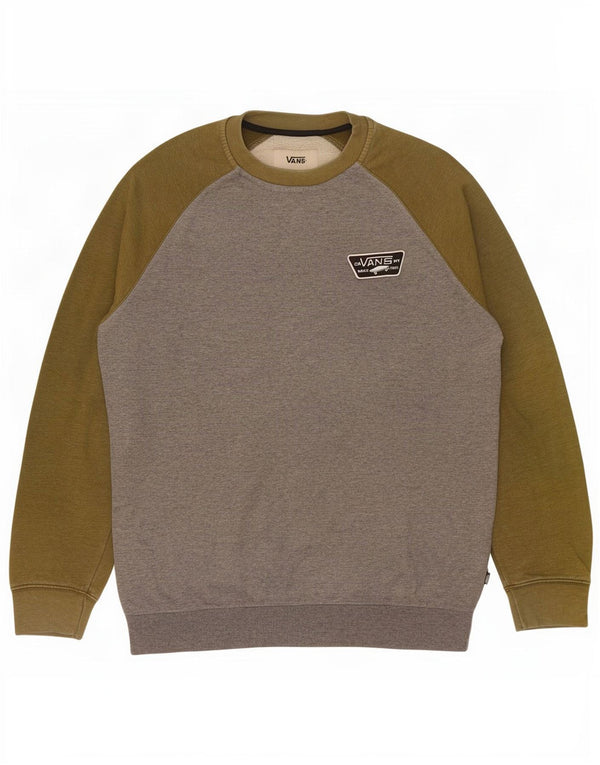 Vans Mens Sweatshirt Jumper Large Grey Colourblock