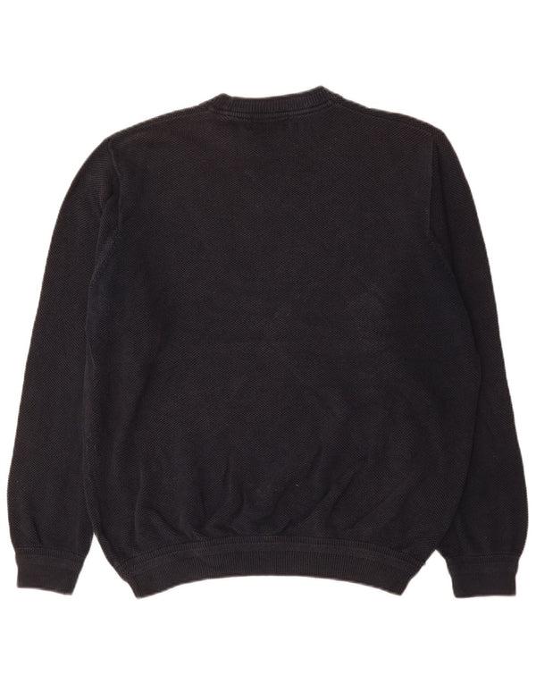 Marks & Spencer Mens Blue Harbour Crew Neck Jumper Sweater Medium Navy Blue
