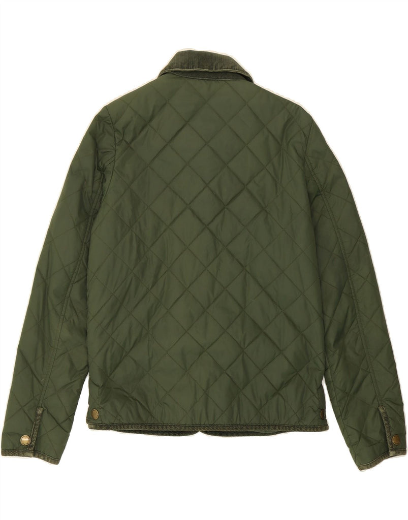 JACK WILLS Womens Quilted Jacket UK 10 Small Khaki Nylon Vintage Jack Wills and Second-Hand Jack Wills from Messina Hembry 