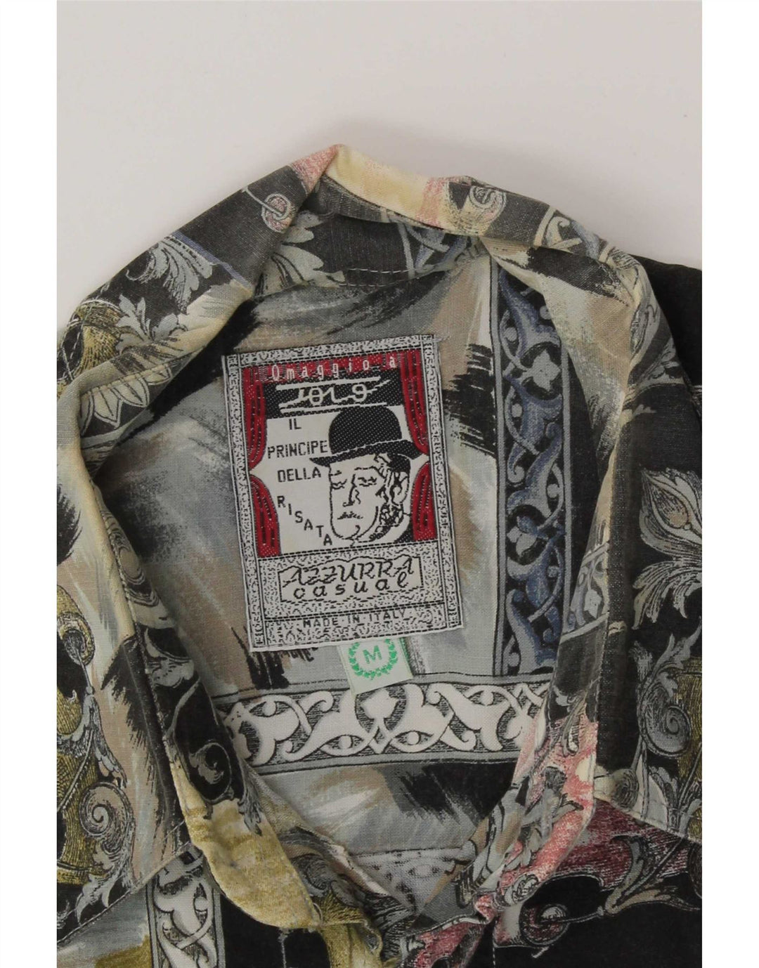 Vintage Mens Shirt Medium Multicoloured Patchwork