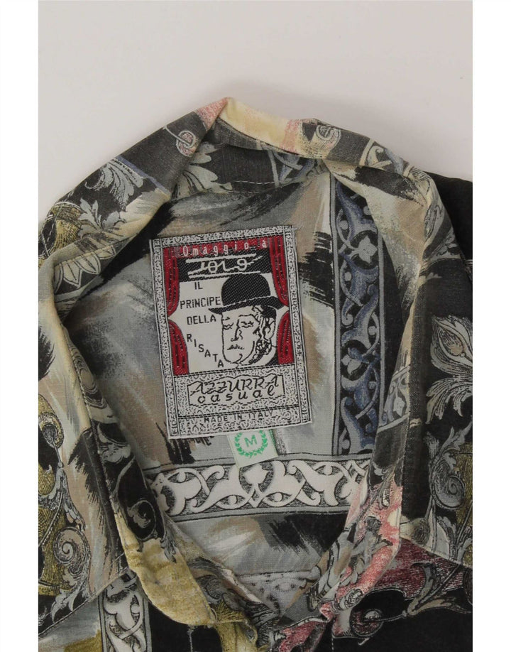 Vintage Mens Shirt Medium Multicoloured Patchwork