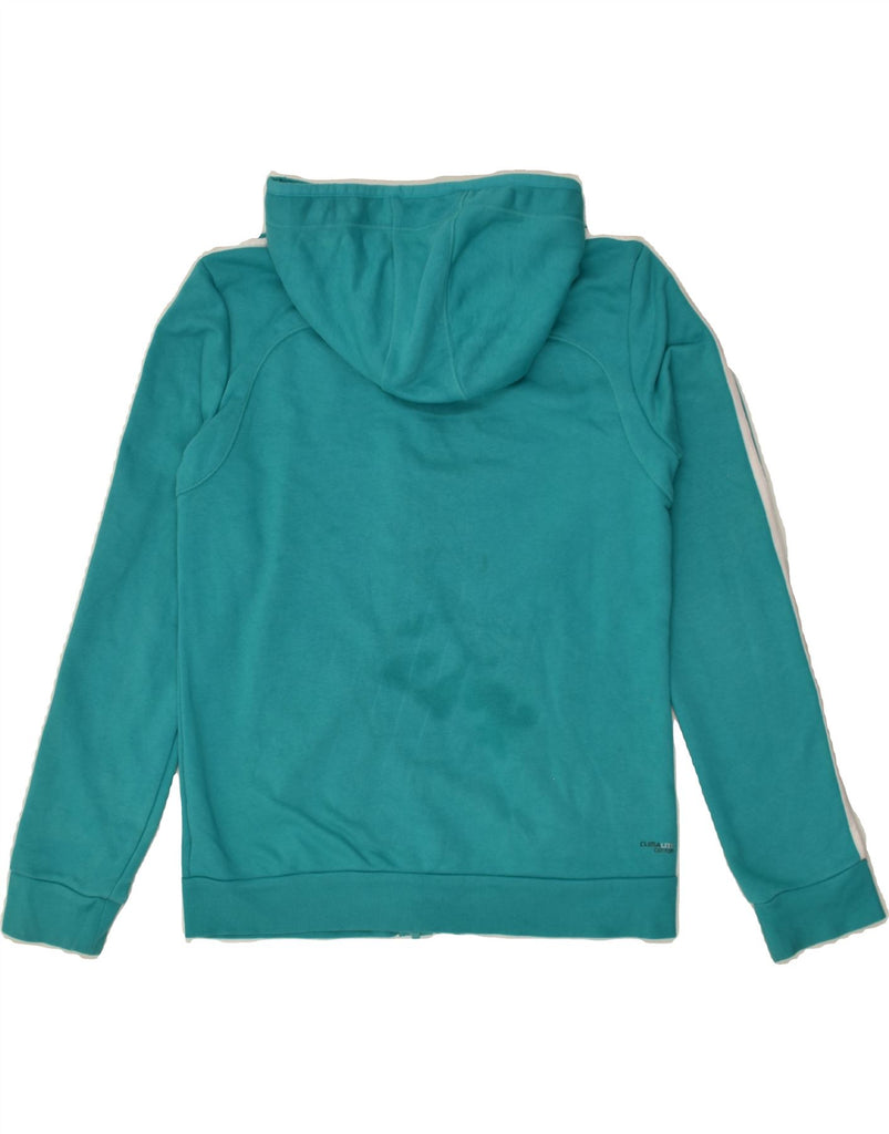 ADIDAS Womens Zip Hoodie Sweater UK 12-14 Medium Turquoise | Vintage Adidas | Thrift | Second-Hand Adidas | Used Clothing | Messina Hembry 