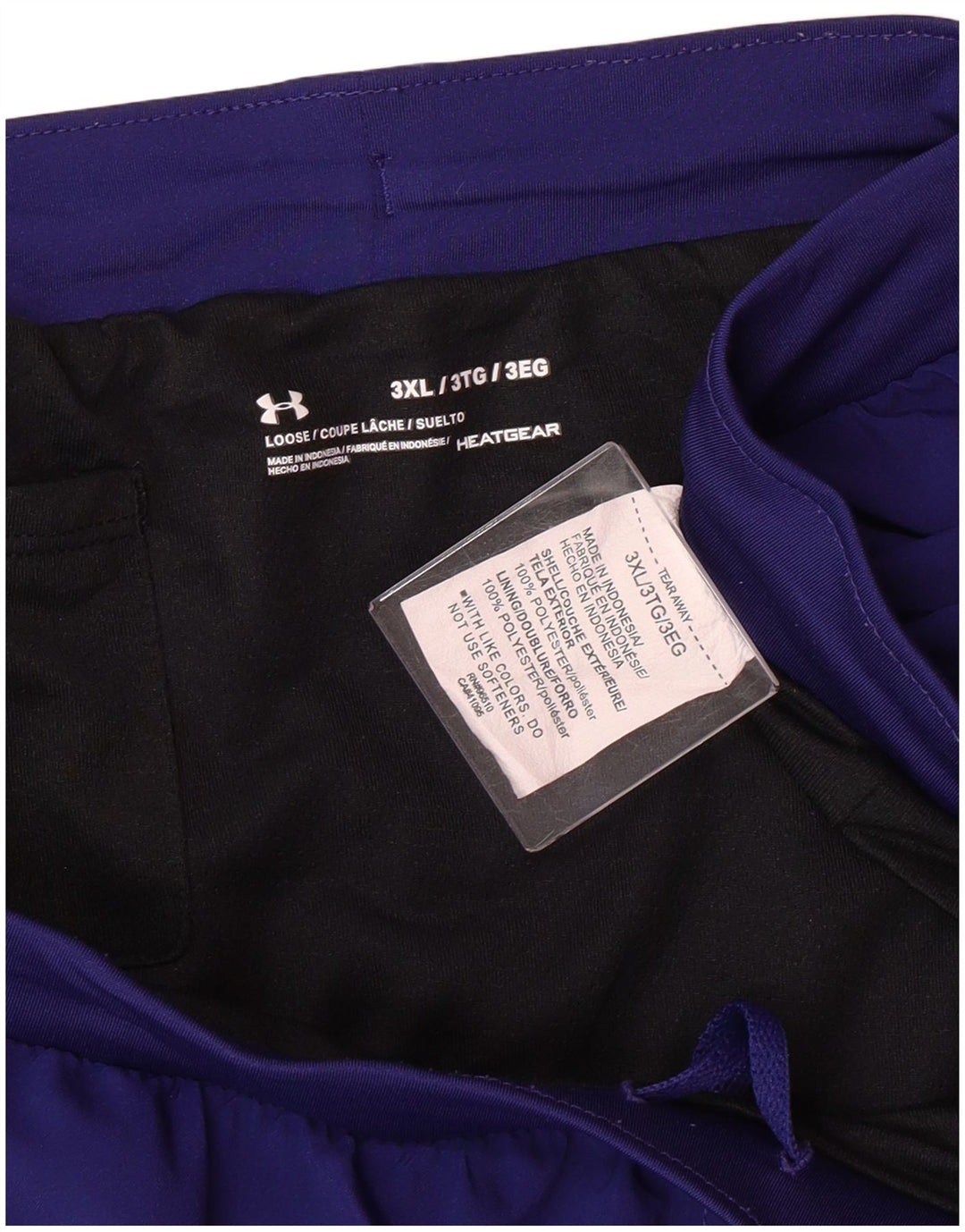 UNDER ARMOUR Womens Heat Gear Sport Shorts UK 22 3XL  Navy Blue Polyester