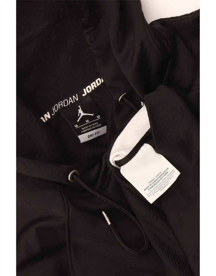 Jordan Mens Dri Fit Zip Hoodie Sweater Medium Black Colourblock Polyester