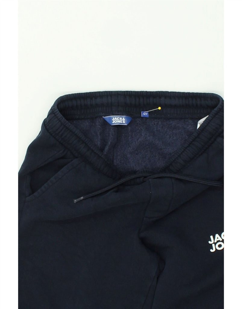 JACK & JONES Boys Tracksuit Trousers Joggers 11-12 Years Navy Blue Cotton | Vintage Jack & Jones | Thrift | Second-Hand Jack & Jones | Used Clothing | Messina Hembry 