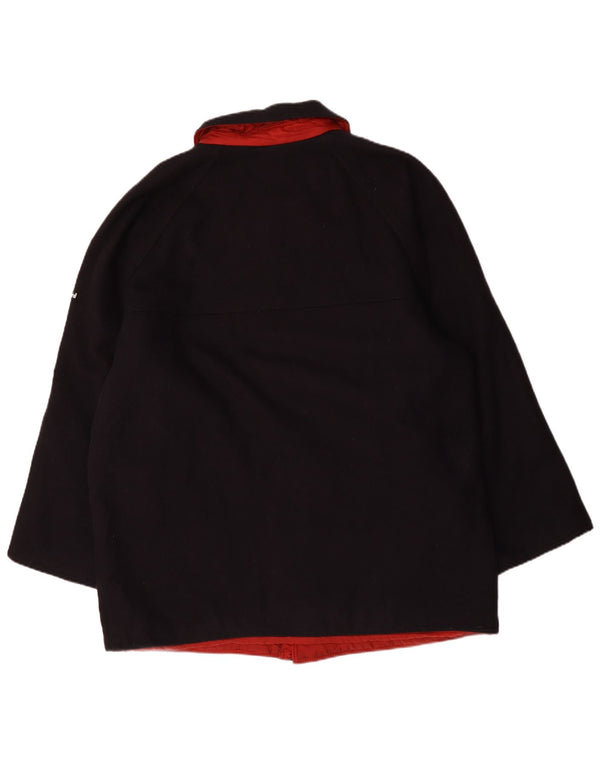 Ivy Oxford Mens Reversible Quilted Jacket UK 46 3XL Black Wool