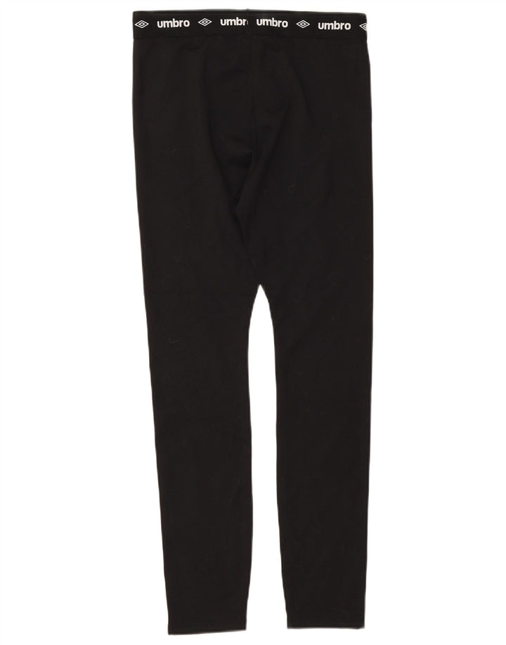 Umbro Girls Leggings 15-16 Years W26 Black Polyester