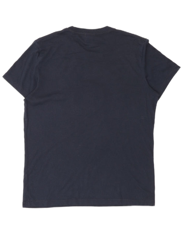 Abercrombie & Fitch Mens Muscle Fit Graphic T-Shirt Top Large Navy Blue