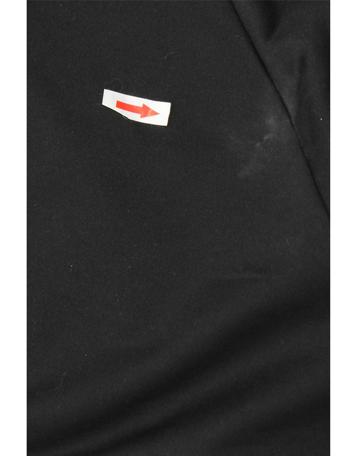 Adidas Womens Tracksuit Top Jacket UK 16 Large Black Colourblock Polyester