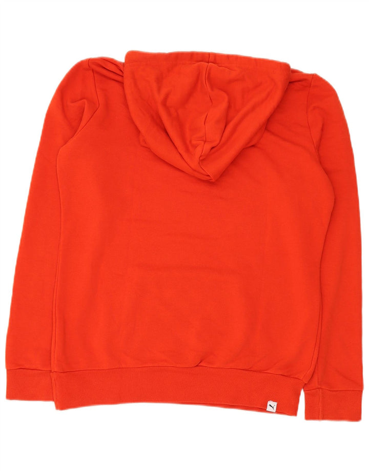 Puma Womens Graphic Hoodie Jumper UK 12 Medium  Red Polyester