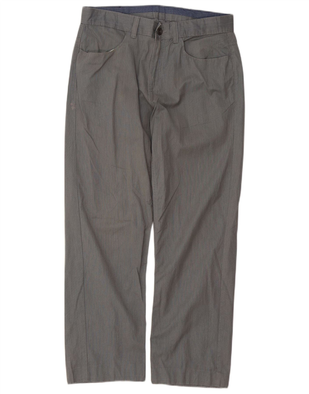 CALVIN KLEIN Mens Straight Casual Trousers W30 L27 Grey Cotton