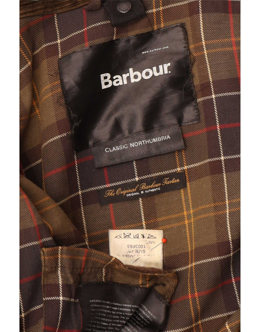 Barbour Mens Waxed Cotton Jacket UK 46 XL Brown