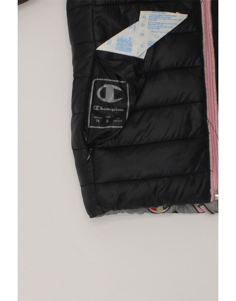 CHAMPION Girls Hooded Reversible Padded Jacket 7-8 Years Small  Black | Vintage Champion | Thrift | Second-Hand Champion | Used Clothing | Messina Hembry 